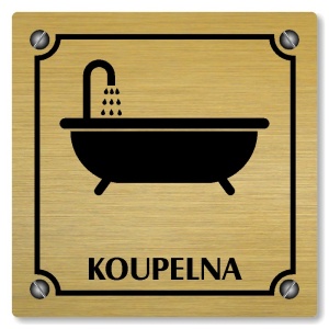 Koupelna, 100x100mm, zlatá, Kansas